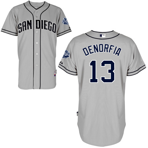 Chris Denorfia #13 MLB Jersey-San Diego Padres Men's Authentic Road Gray Cool Base Baseball Jersey